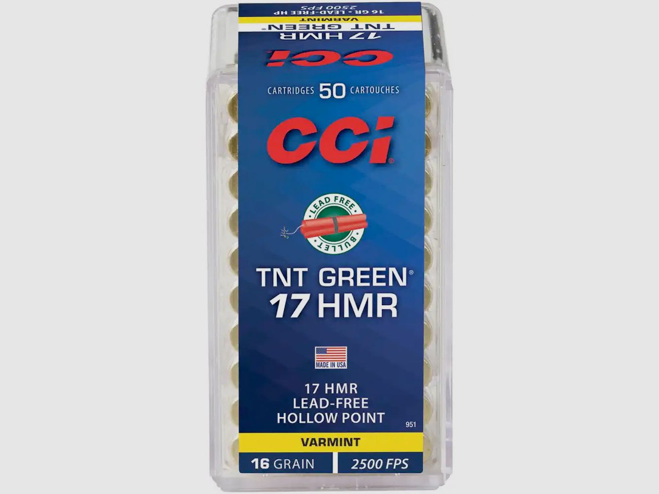 CCI .17HMR TNT Green HP 16grs. - 1,0g