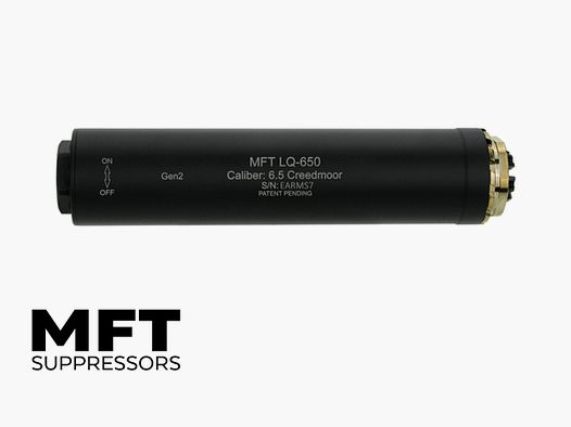 MFT LQ-650 Gen2 Suppressor 6.5 Creedmoor BLK