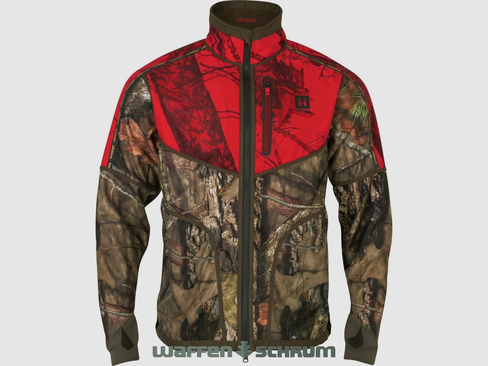 Härkila Fleeejacke Kamko ReversibleWSP  Green/MossyOak Break-upCountry