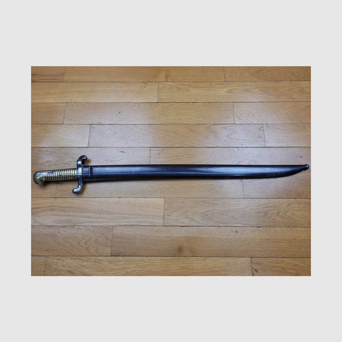 Sehr schöner und seltener Säbelbayonett Modell 1842 – Frühes Exemplar – seltener Durchmesser der Hülse 21,3mm – Artilleriemusketon 1829 (oder Saint-Cyr?) – Sehr guter Zustand, Bild 17 von 17