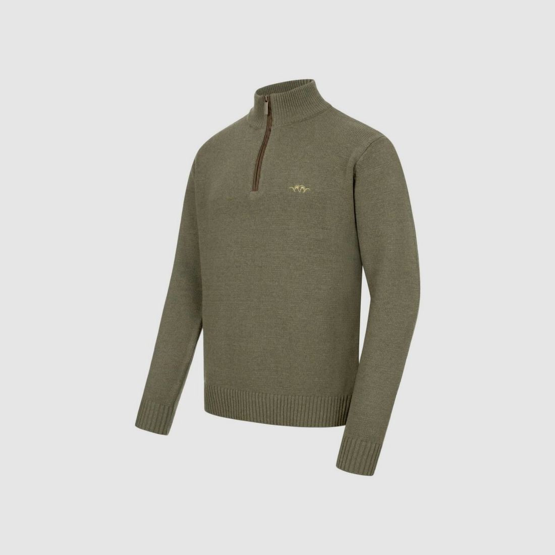 Blaser Herren Woll HZ Sweater dunkeloliv XXL