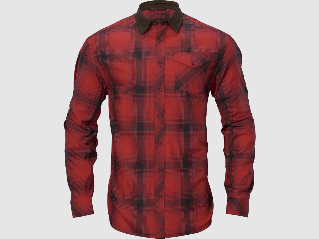 Härkila Driven Hunt red/black Flanellhemden Herren