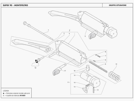 AUSZIEHER BENELLI S.90-MONTEFELTRO Kal.12 FIG.13