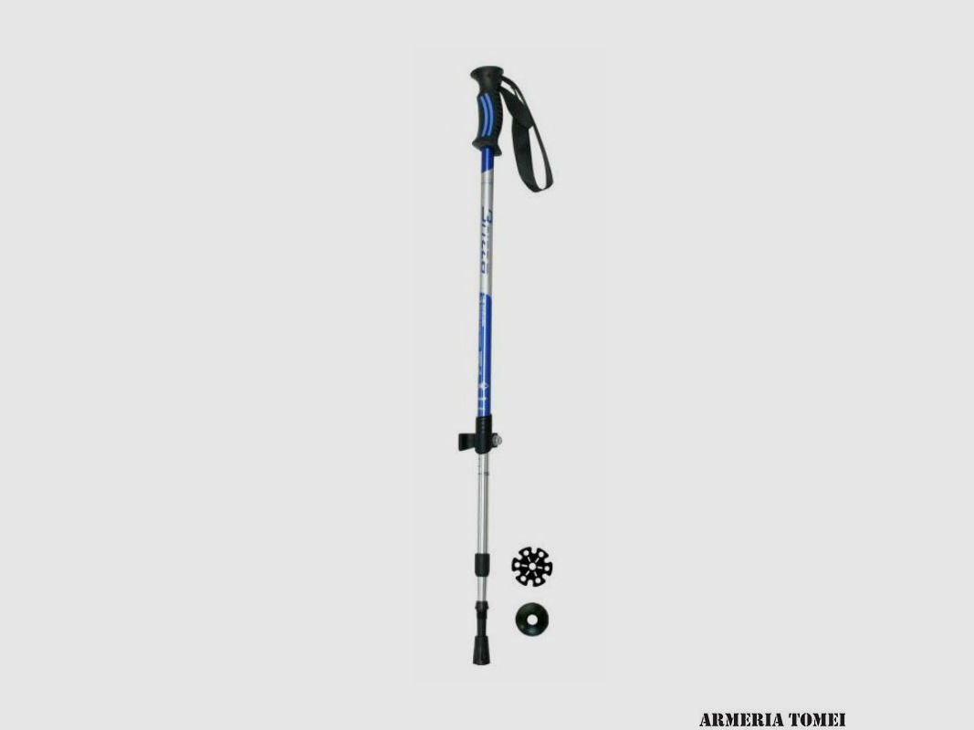 BRIZZA – TREKKINGSTOCK AUS ALUMINIUM 3 TEILIG TELESCOPISCH - BLAU, Bild 1 von 3