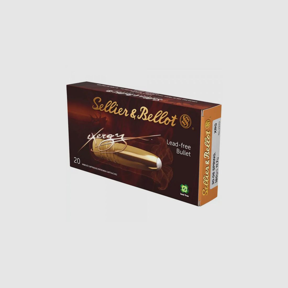 SELLIER & BELLOT 30-06SPR. XRG - 180GRS. - 20 SCHUSS- BLEIFREI