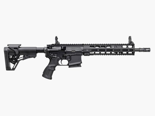 Haenel CR 223 M-LOK Parafango Lunghezza della Canna 318 mm | Grilletto Diretto | Parafango Lungo | Nero | Non Approvato Sportivamente, Cal. .223 Rem.