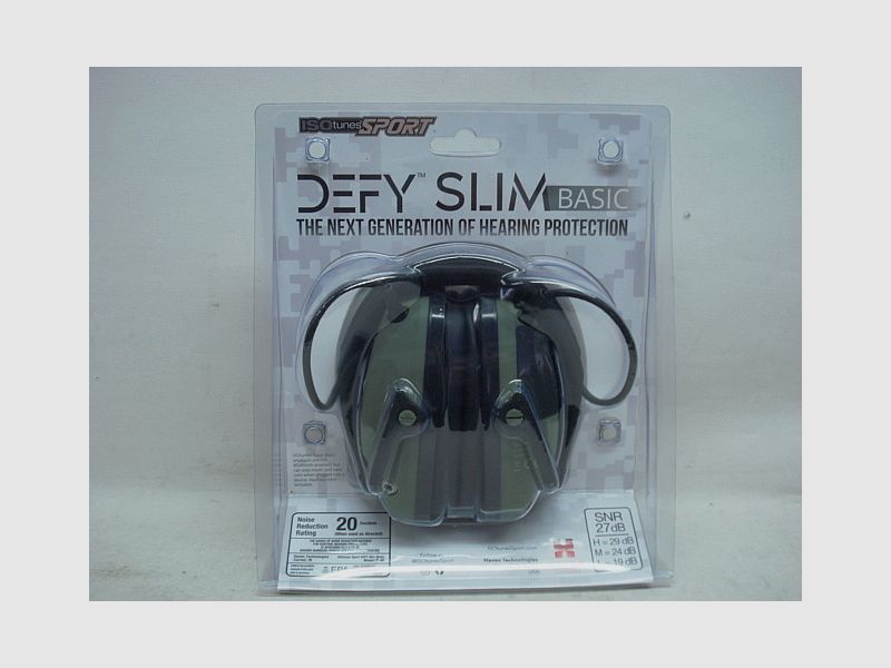 ISOTUNES Sport Defy Slim Basic - 27dB,grün,inkl. Batterien