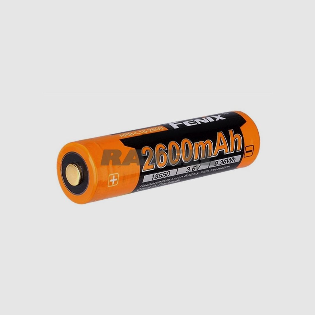 Oplaadbare 18650 Li-Ion batterij 3,6V 2600 mAh.