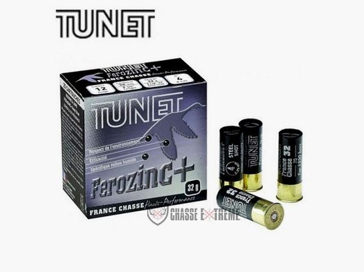 25 Cartouches TUNET Ferozinc 32gr Cal 12/70 Pb 7