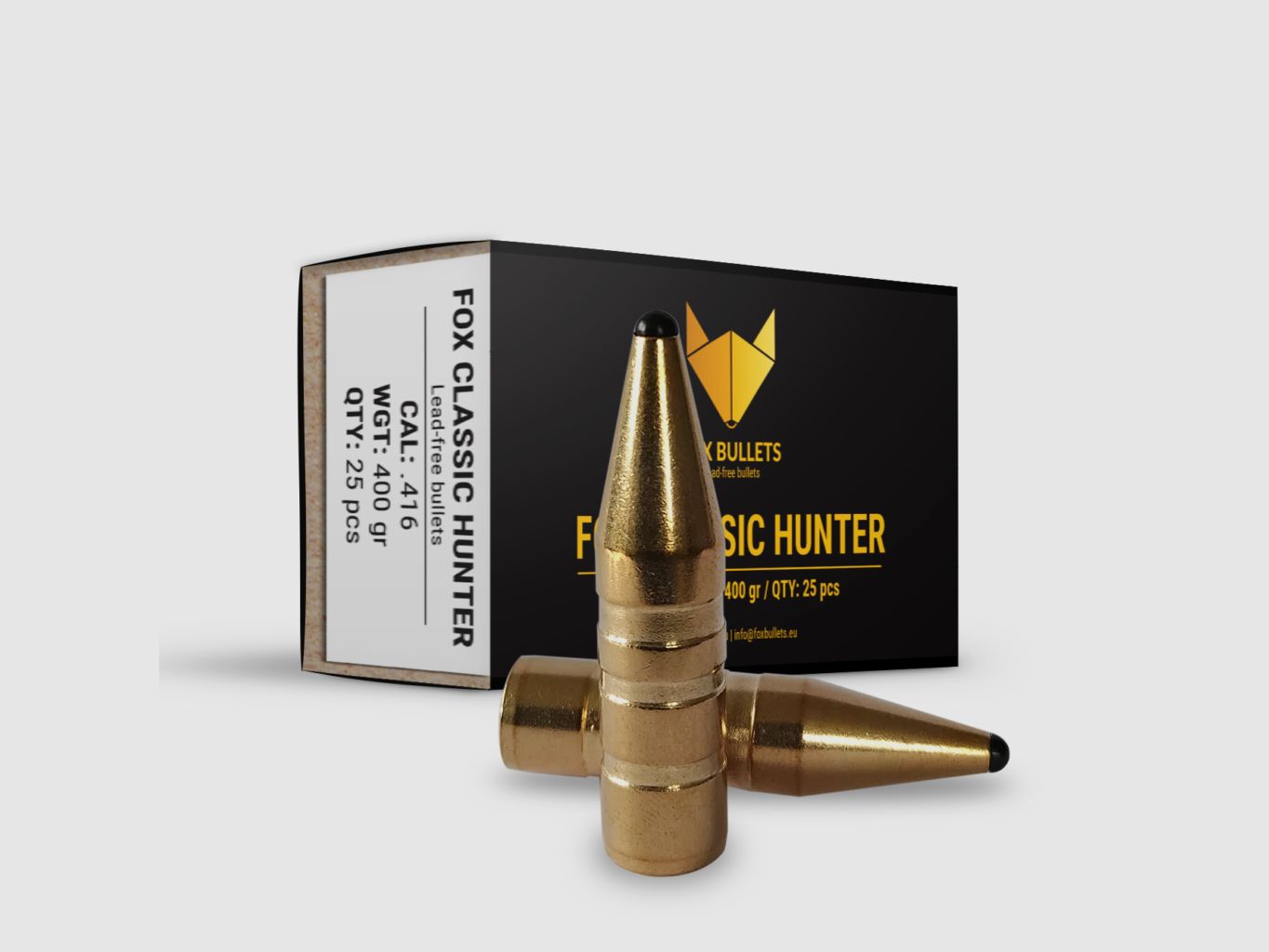 Fox Bullets Classic Hunter .416 25,9 g / 400 gr bleifreie Geschosse – 25 Stück