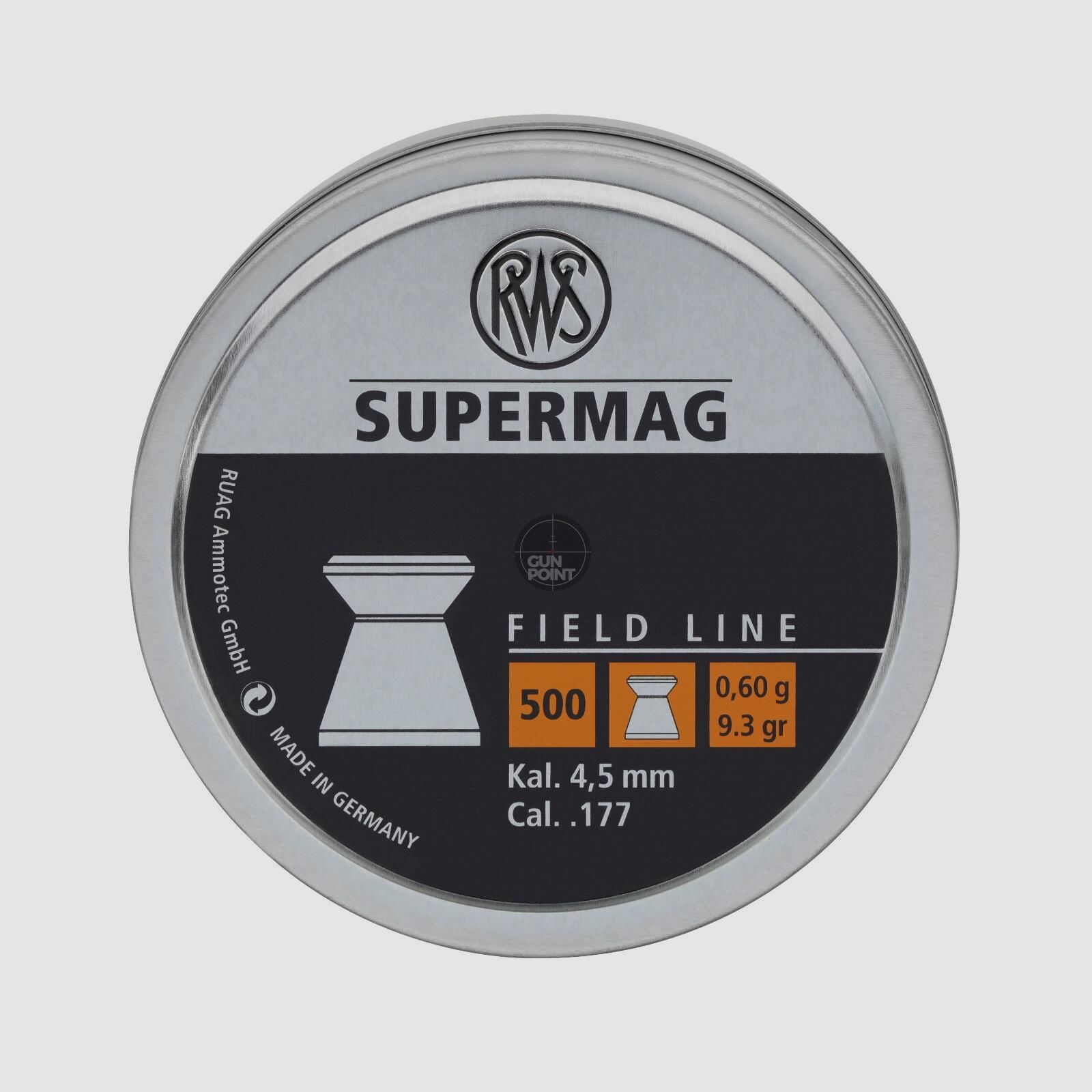 RWS Diabolos Supermag - Kal. 4,5 mm - 0,60g - 500 Stck.