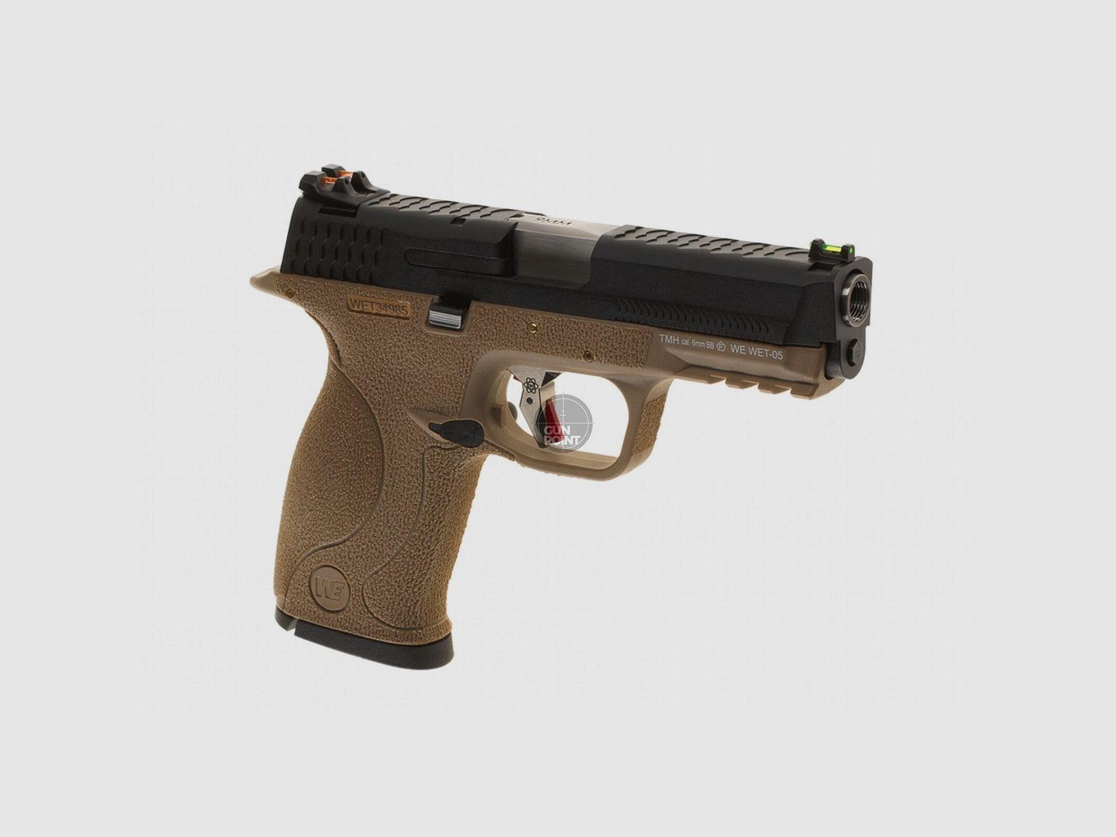 Softair - Pistole - WE - WET-05 BK Silver Barrel Metal Version GBB - ab 18, ber 0,5 Joule