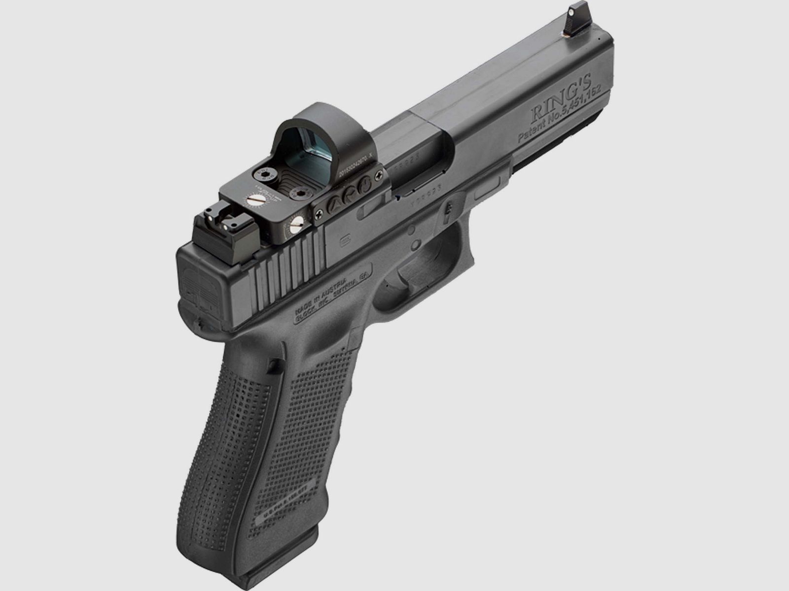 LPA Sights Visier RDS: mirino a punto rosso compatibile con Glock MOS| Fiber (tutti)| regolabile| acciaio| nero, immagine 4 di 4