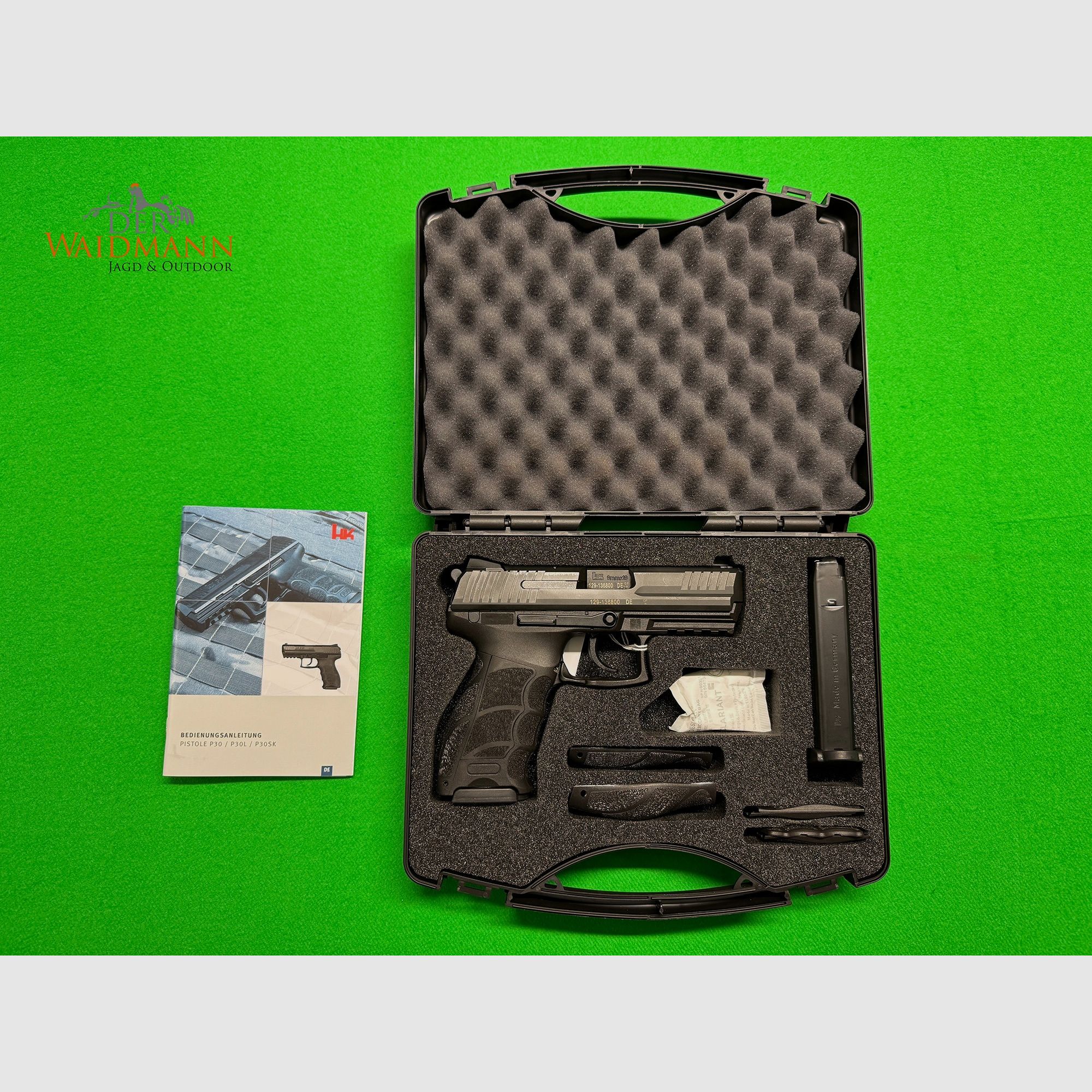 RÉSERVÉ H&K P30 9mm x 19 Pistolet avec mallette