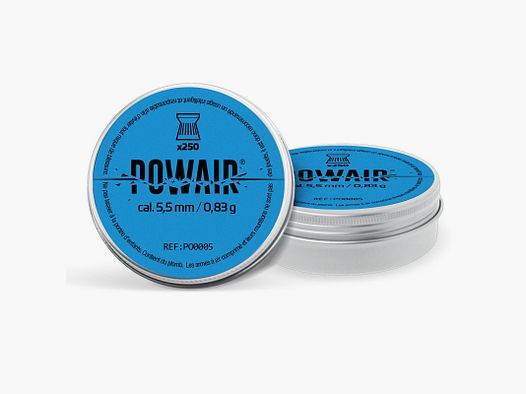 Lot de 10 Boîtes de 250 Plombs Pointus Powair Cal.5.5