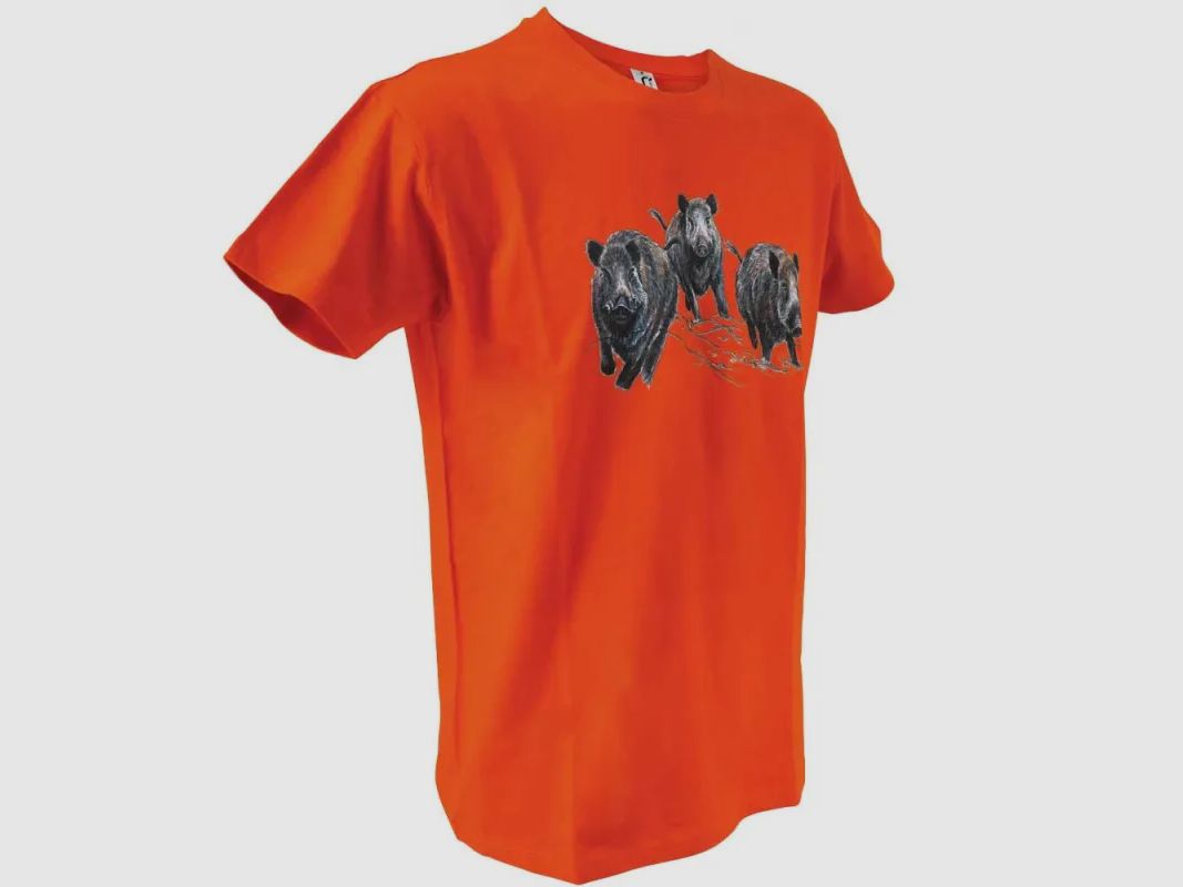 T-Shirt orange Wildschweine Bartavel®, Bild 6 von 15