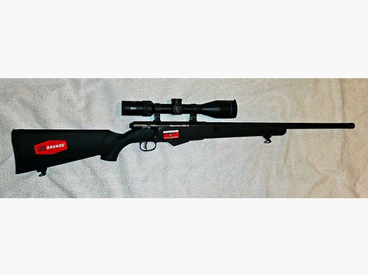 Savage 25 Walking Varminter M15x1 thread .22 Hornet with scope 3-15x50 reticle 4c