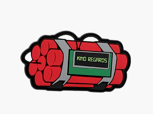 101 INC 101 INC 3D Patch PVC Met vriendelijke groet rood