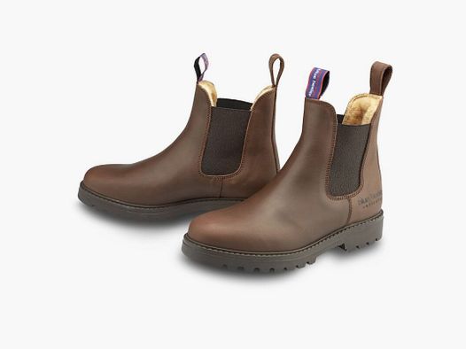 Blue Heeler Chelsea Boots Jackaroo mit Lammfell Braun