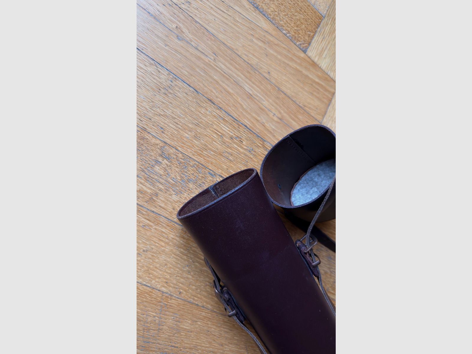 AKAH richtkijker tas, origineel, leer, 40cm