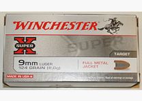 Winchester - FRESCO ARRIVATO - Munizioni 9mmLuger (9x19) FMJ 124gr. Winchester, 50 proiettili