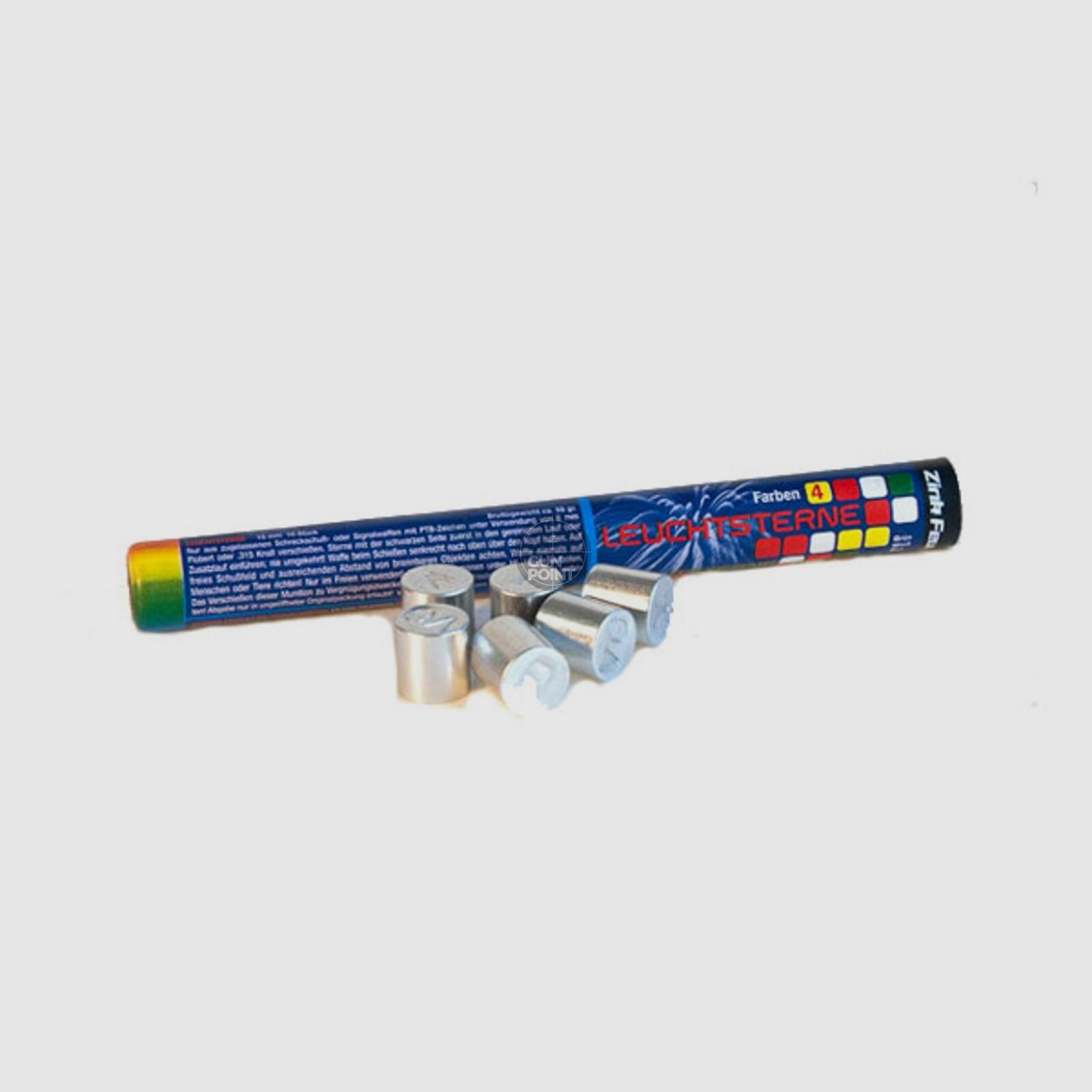 ZINK Effektmunition - Leucht-Signalsterne 4 Farben 10 tlg.