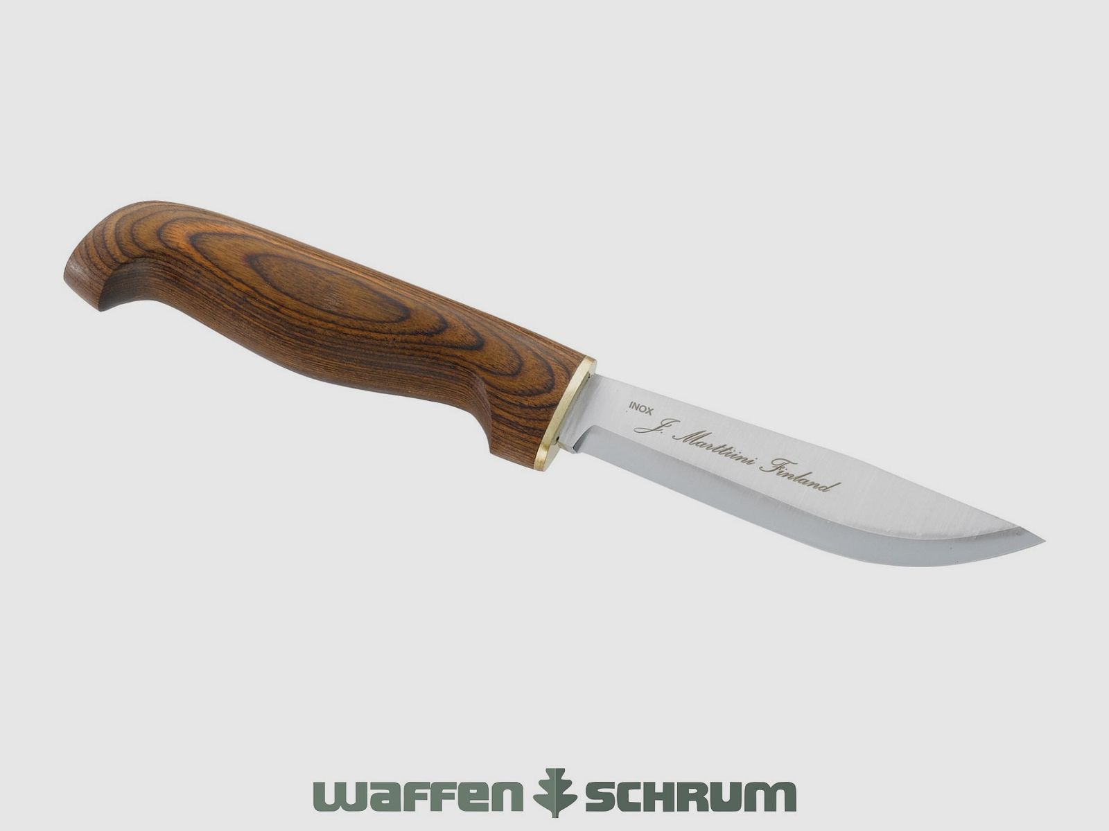 Hunting knife Marttiini total length: 23.3cm - blade length: 11.0cm stainless steel 1.4110 - with leather sheath