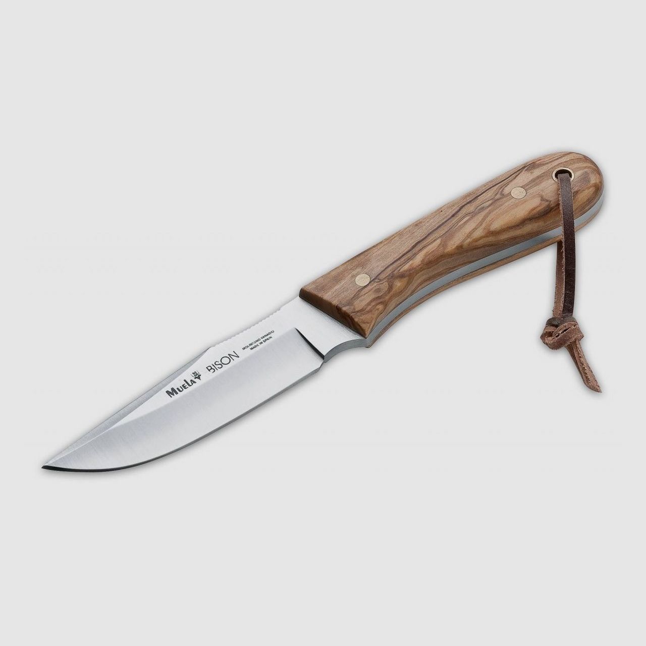 MUELA BISON OLIVE Jagdmesser mit schner Lederscheide