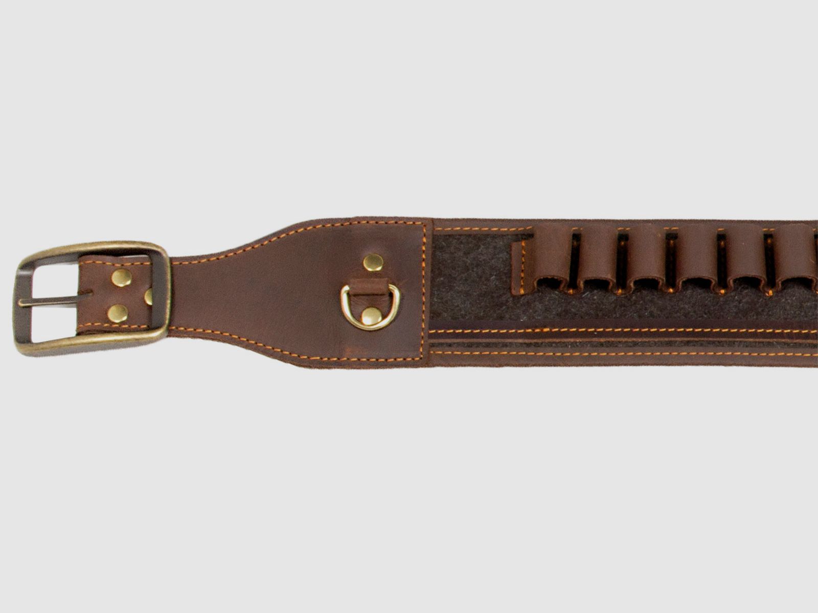AKAH Patronengürtel Büffel-Leder mit Loden