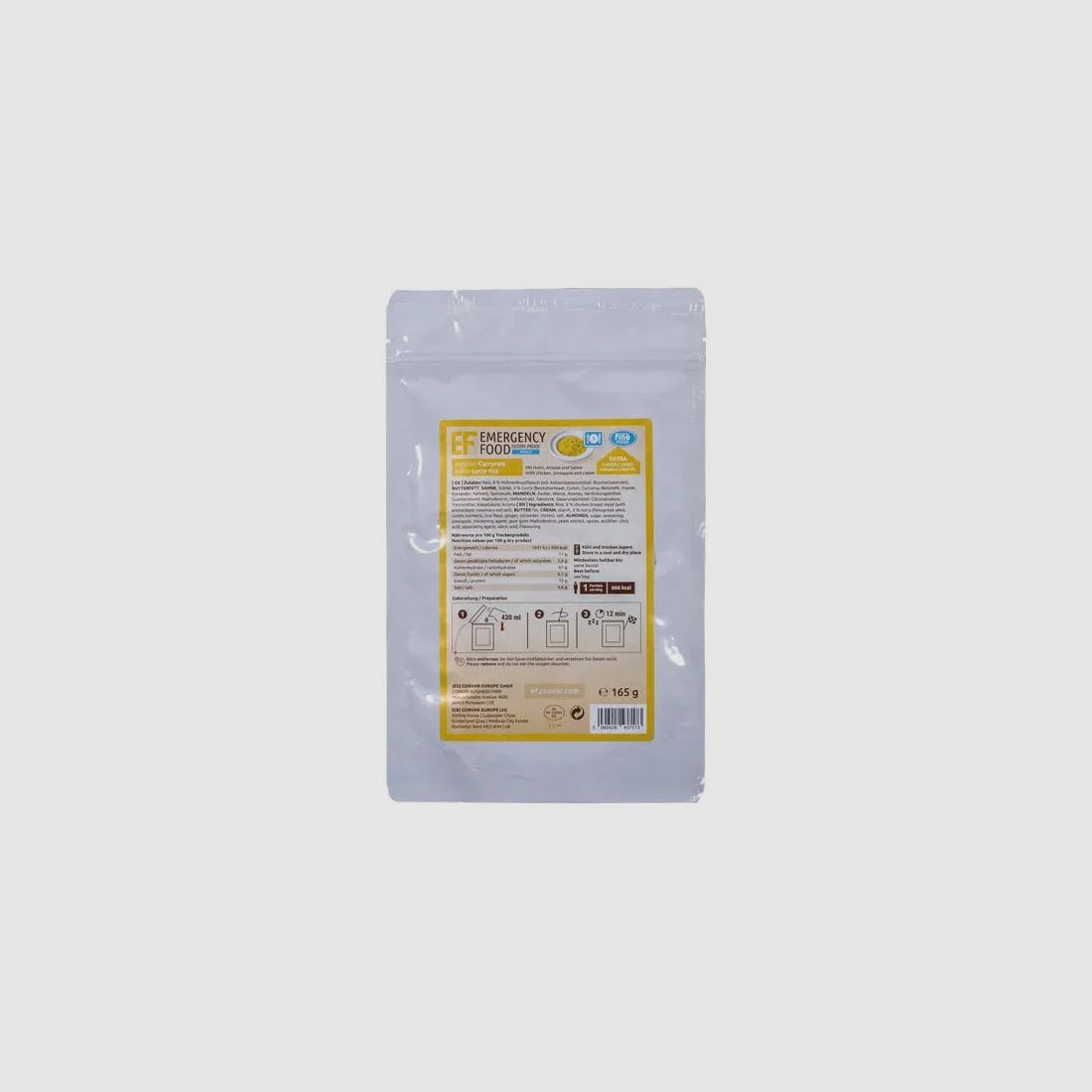 EF Emergency Food Indischer Curryreis 1 Portion
