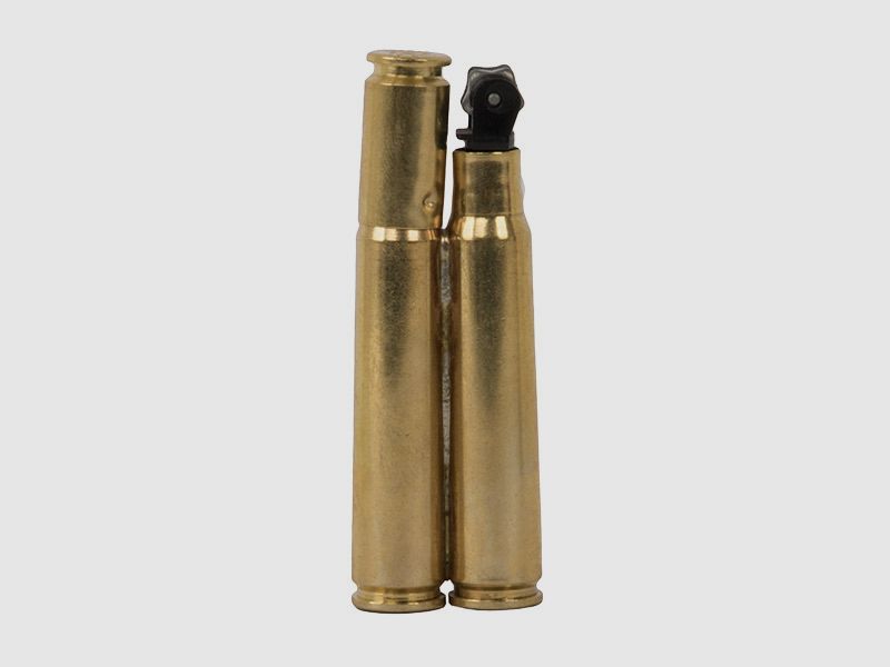 Feuerzeug in Patronenform Kaliber 7,92 Ă— 57 mm 8 x 57 IS blinde Originalpatrone nachfĂĽllbar handgefertigt (P18)