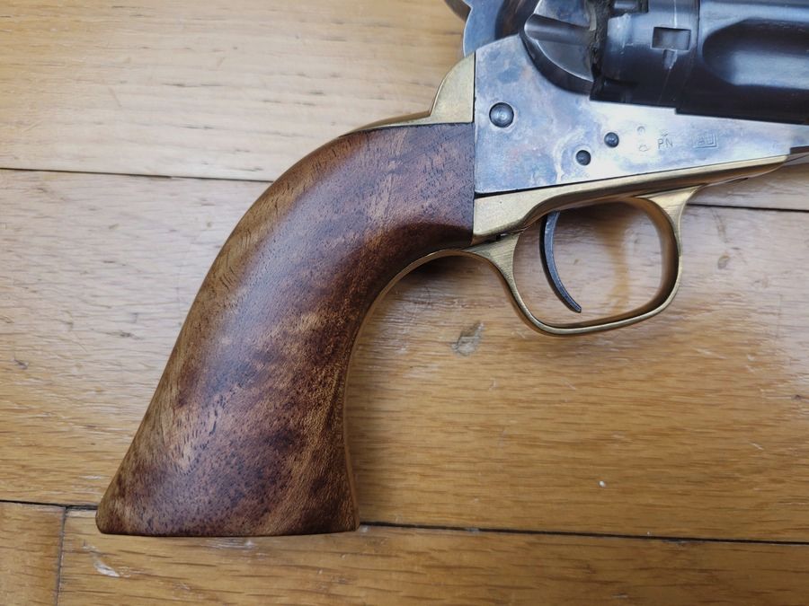 Mooie Colt revolver op zwart poeder – Model 1862 Police – vervaardigd door Uberti – 5 schoten – kaliber 36 – goede afwerking uit de jaren '80 – zeer goede staat, afbeelding 3 van 15