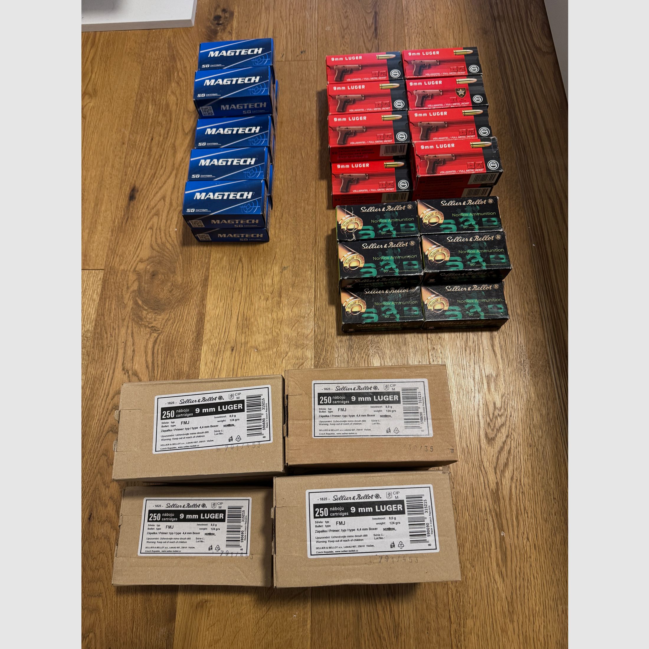 9 mm Luger ammunition approx. 3500 rounds