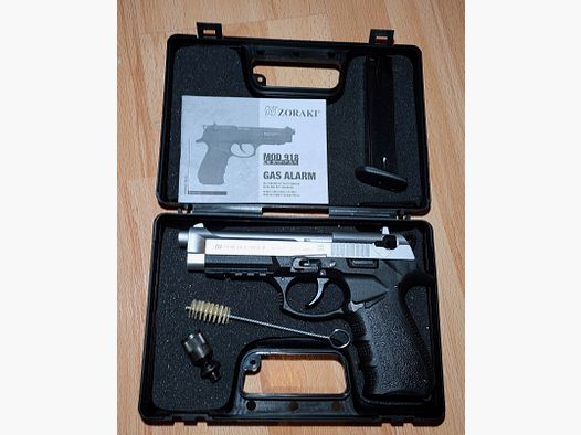 Zoraki 918-P 9mm P.A.K. Matt Chrom (PTB 1072) neuwertig