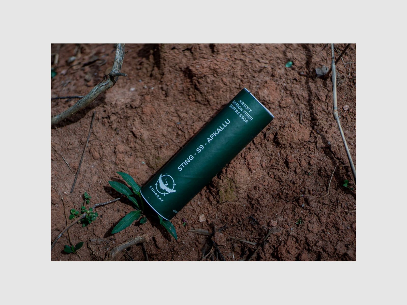 Stingray APKALLU S9 Silenciador de Airsoft de Fibra de Carbono con Reducción de Ruido | 14 mm CCW