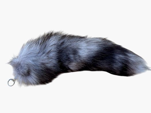 Actual blue fox tail with keychain