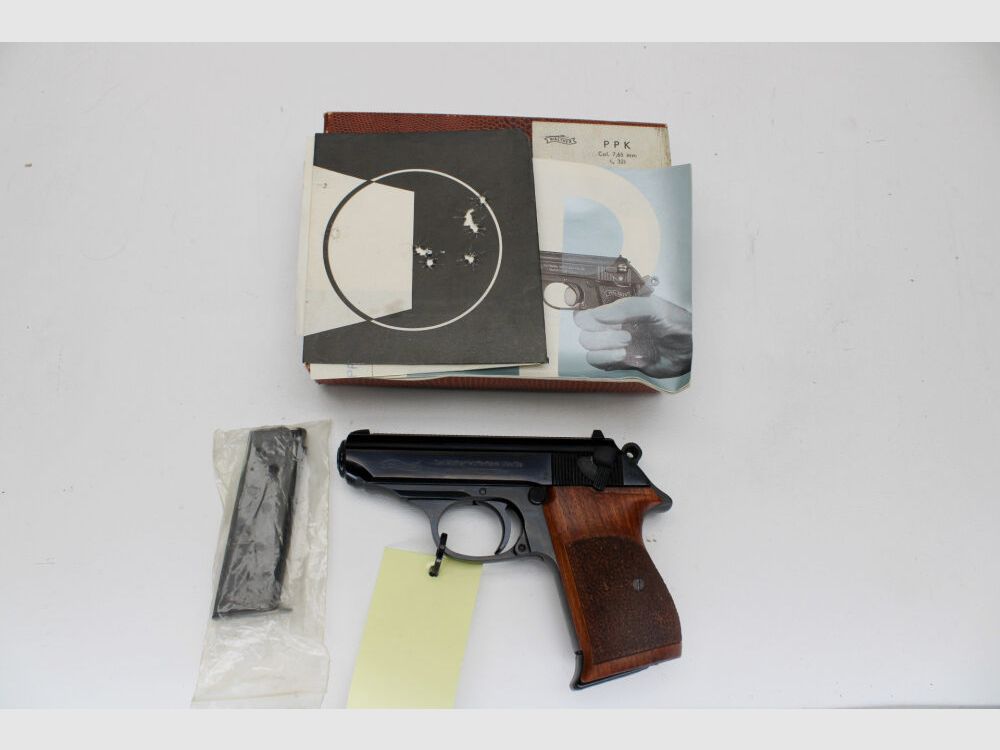 Pistolet Walther PPK kal. 7,65mm Browning z 2. magazynkiem pudełko Anschußb 7,65mm Browning, zdjęcie 1 z 3