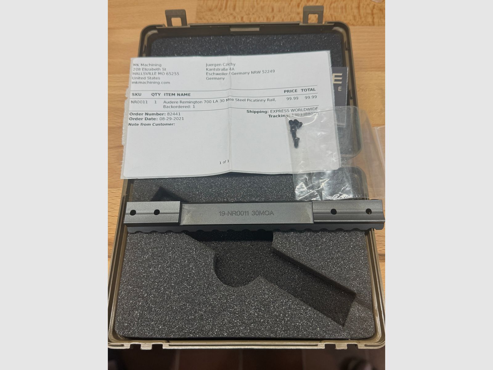 "NEU" AUDERE Picatinny Schiene Sys. Rem. 700 LA