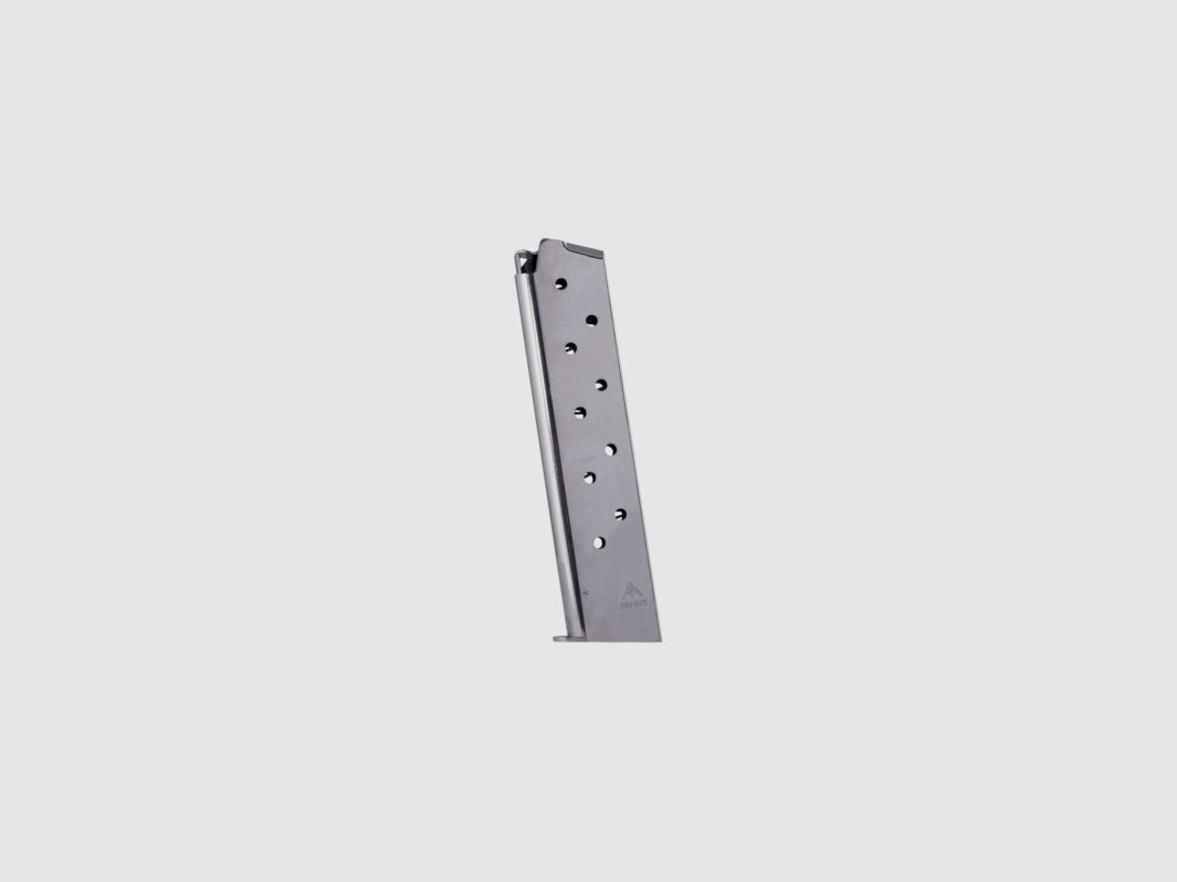 MEC GAR MAGAZINE COLT 1911 45ACP 10 CARTOUCHES NICKELÉ