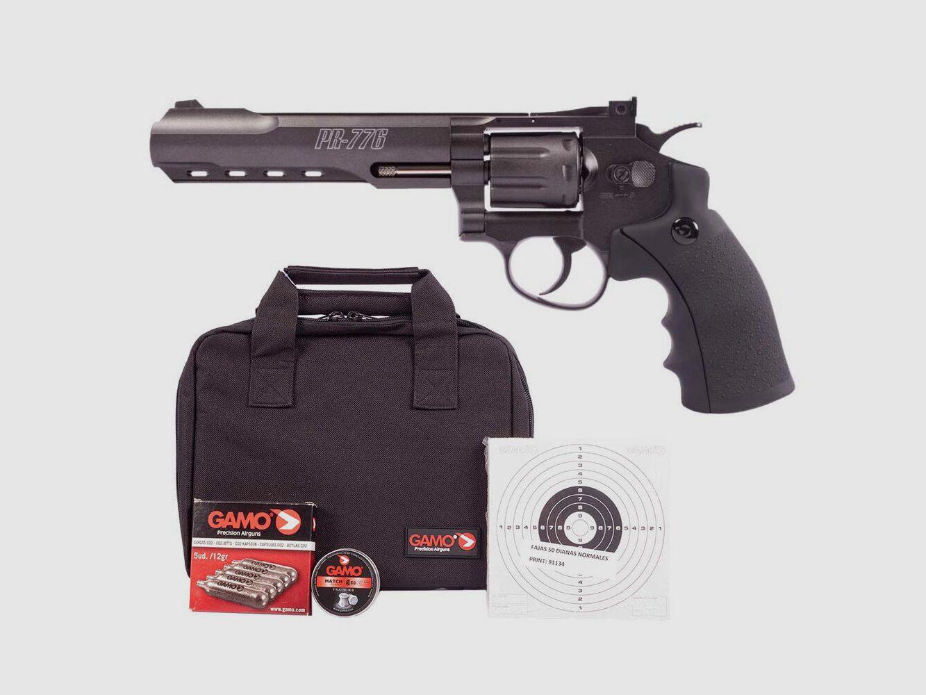 Gamo PR-776 Co2 Revolver 4,5mm Diabolos Set