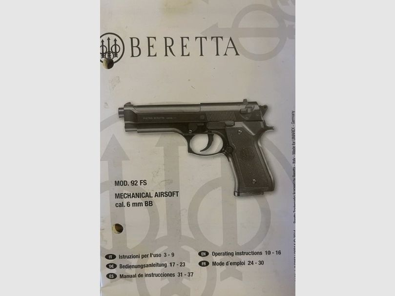 Umarex Beretta FS Model 92 FS 6mm Mechanical Airsoft