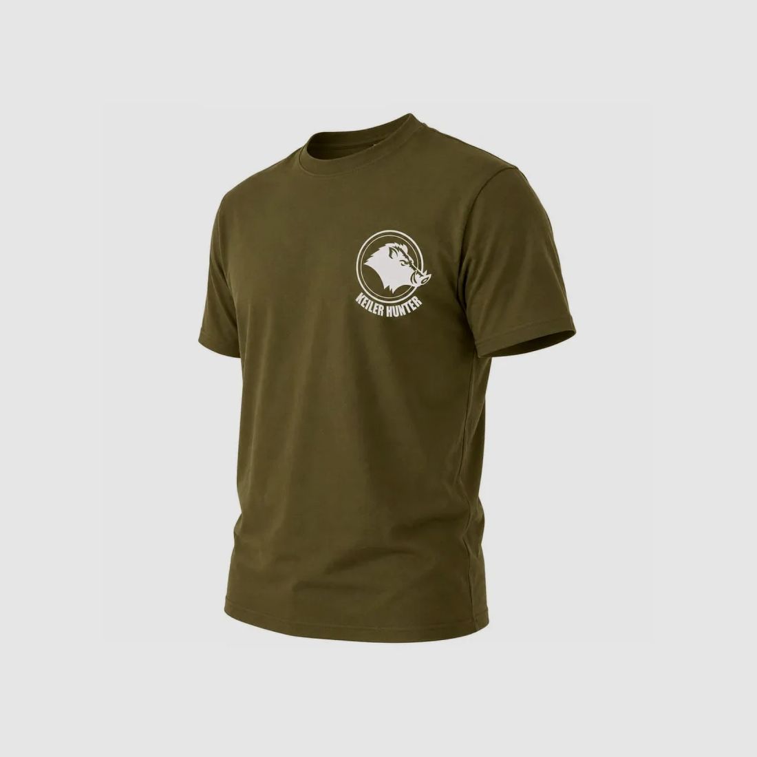 T-Shirt Keiler Hunter kaki 100% Baumwolle kurze Ärmel Logo 2, Bild 10 von 13