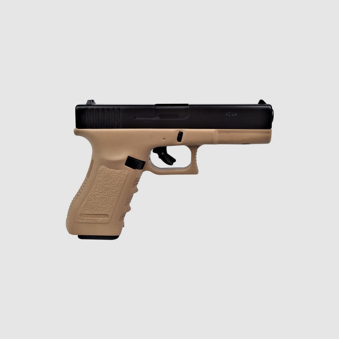 Pistole mit Platzpatronen – Bruni Guns GAP Kaliber 8mm schwarz/tan, Bild 2 von 4