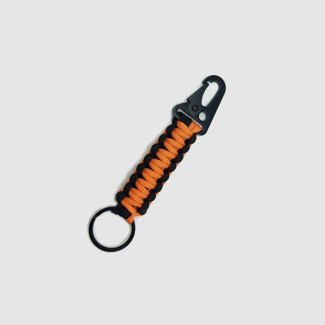 Praktischer Paracord-Schlüsselanhänger  in orange/schwarz