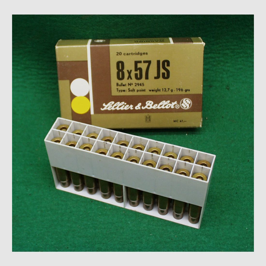 Cartuchos Sellier & Bellot 8x57IS, usados