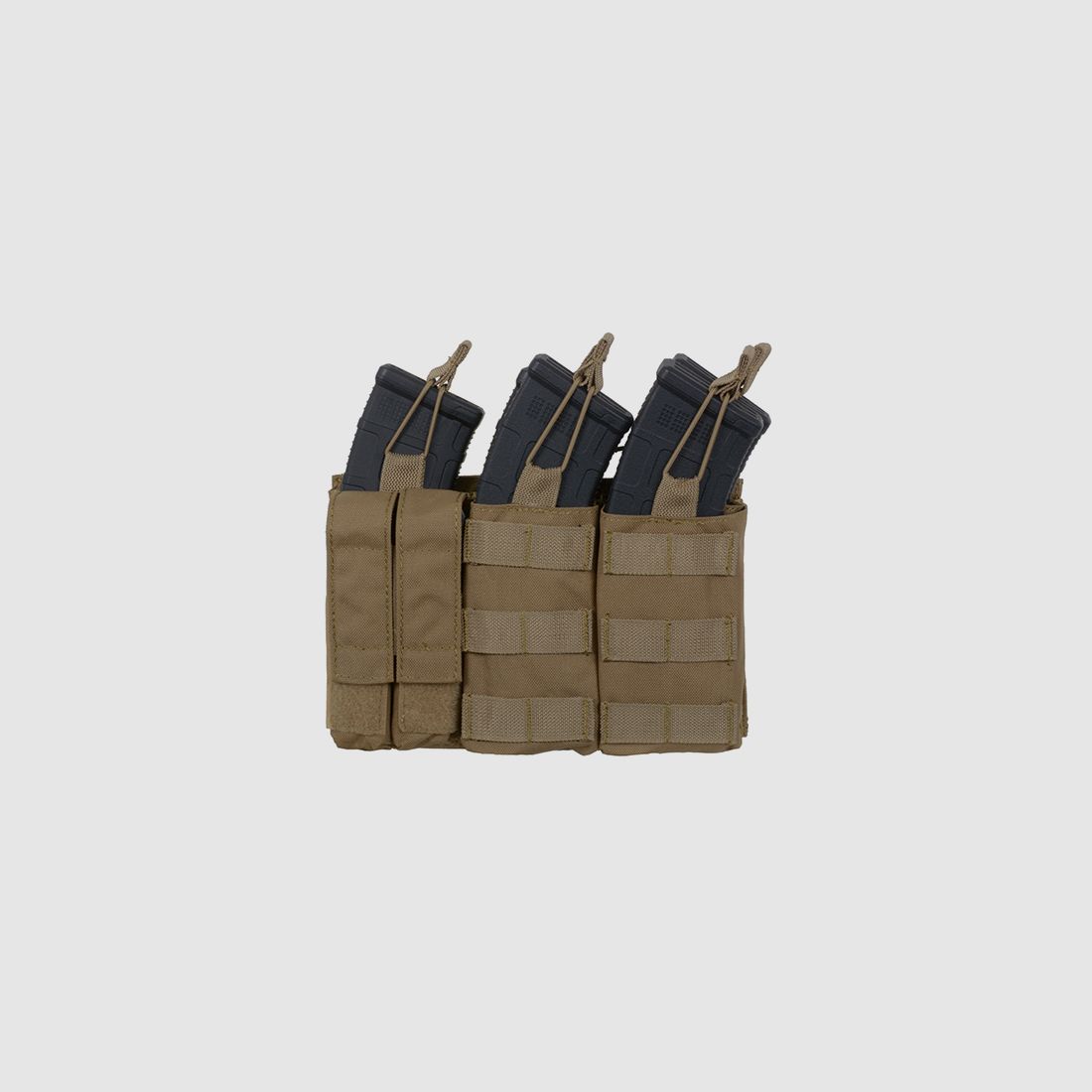 Triple AK Mag/Pistol Pouch Panel (5 plus 2) - Coyote