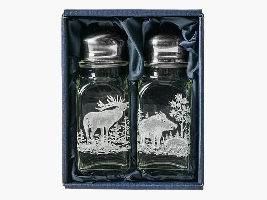 Set van zout- en peperstrooiers - Jachtmotief, 10 cm hoogte