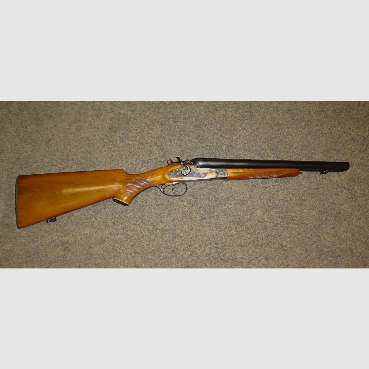 Kutscherflinte - Hahn-Doppelflinte von NORIS, Kal. 12/70, gekürzt von Meisterhand