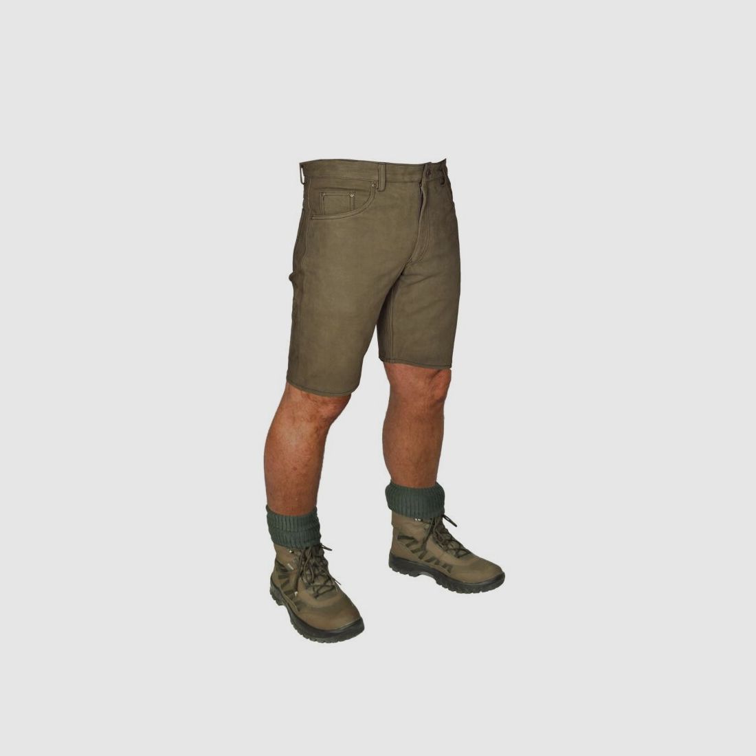 Hubertus kurze Leder Jagdhose  54