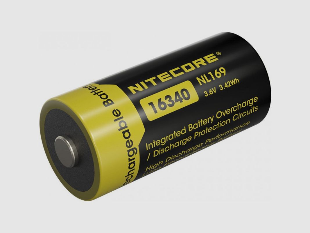 Nitecore Li-Ion Akku Typ 16340 NL169, geeignet für HIKMICRO Thunder, Bild 1 von 2